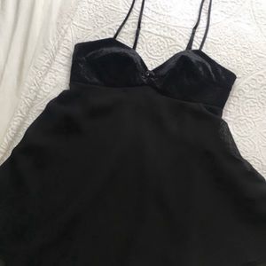 Victoria’s Secret Black velvet and sheer babydoll
